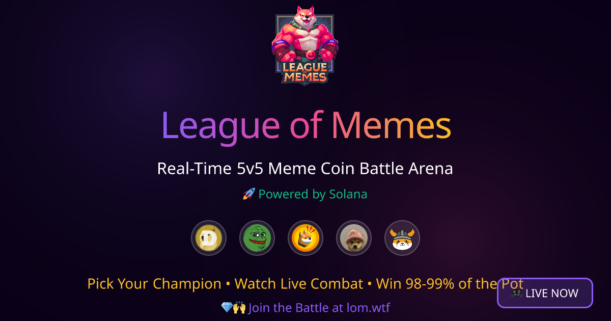 League of Memes - Real-Time Meme Coin Battle Arena on Solana